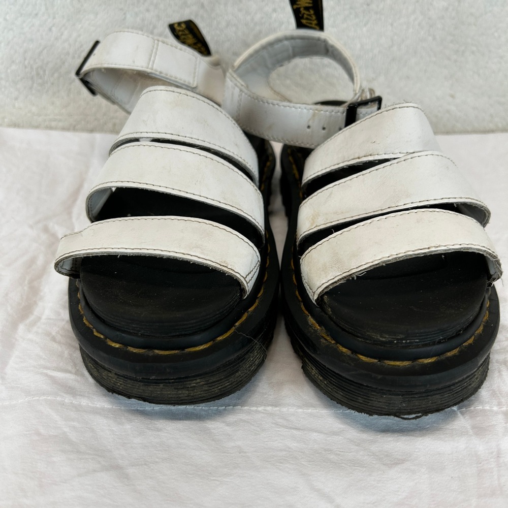 Dr. Martens Blaire White Hydro Leather Platform Gladiator Sandals Womens 6 - Picture 3 of 16